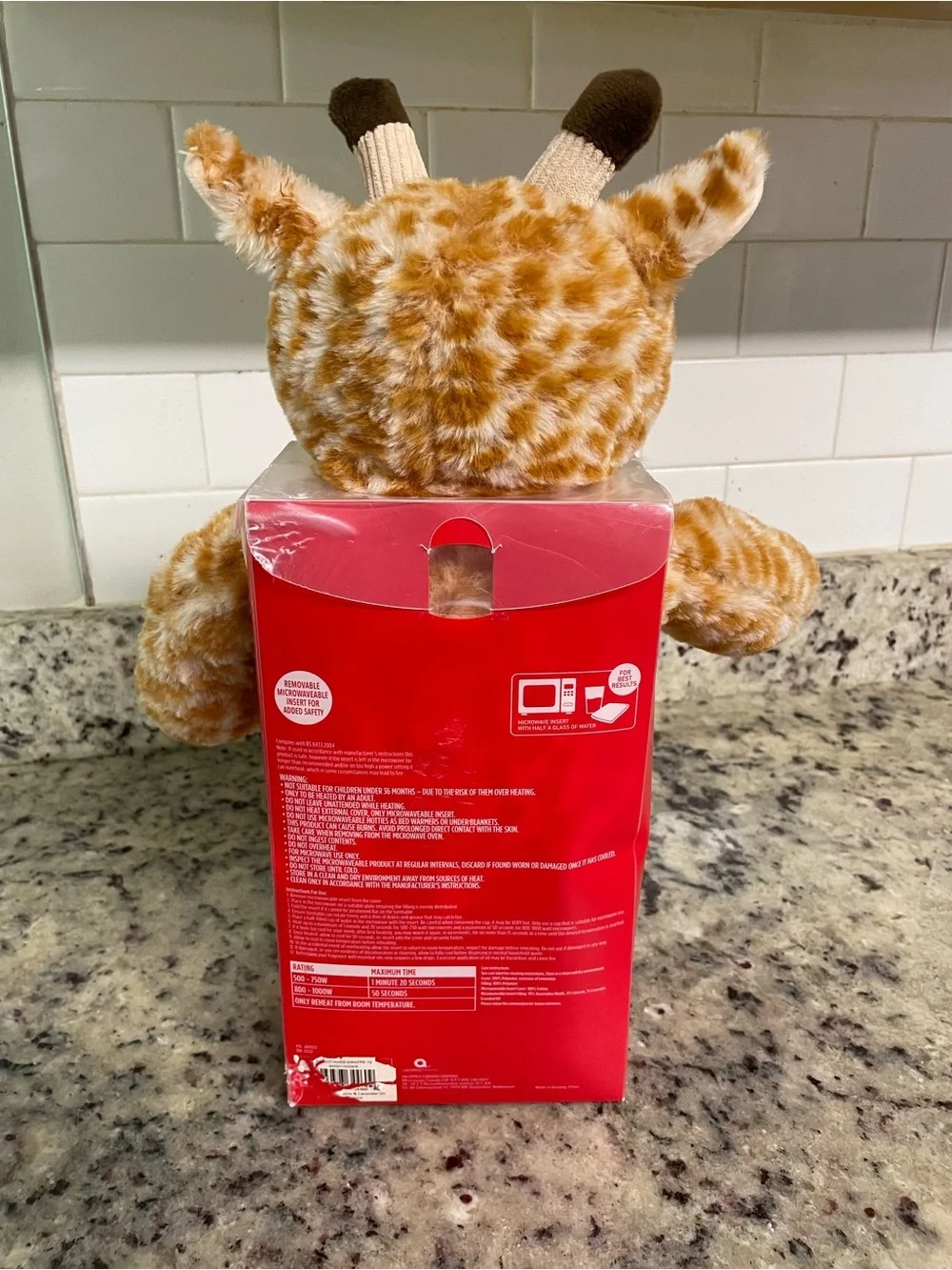 Aroma Home Hot Hugs Microwaveable Hottie Plush (Giraffe) - Lavender Scent gift